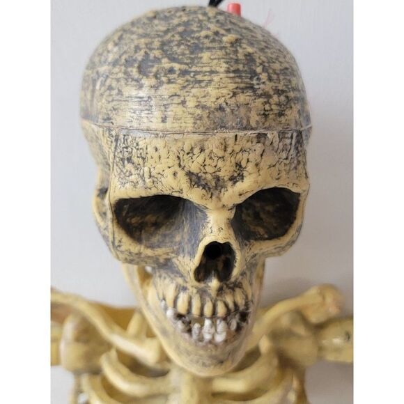 Vintage Paper magic 1998 AS IS animated skeleton Halloween hanging prop decor - Picture 7 of 16